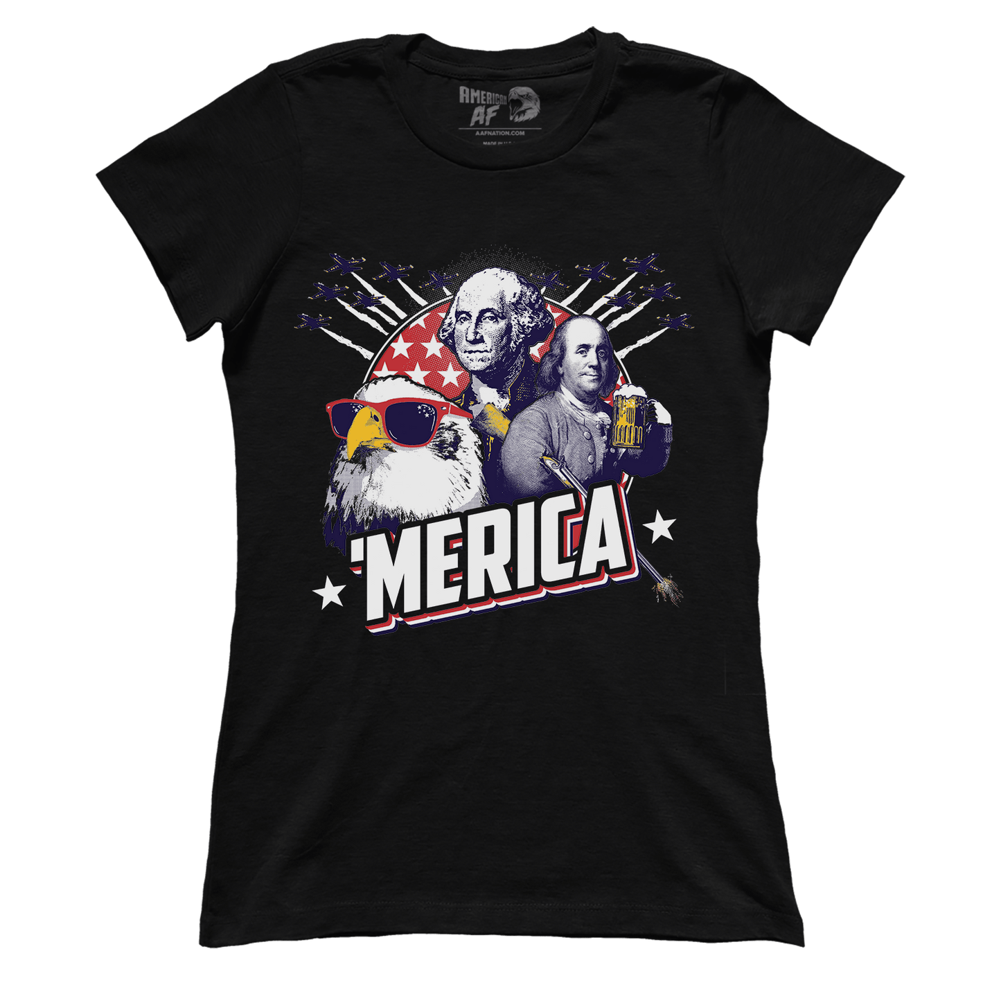 T-shirt Premium Ladies Tee / Black / XS Merica F Yeah (Ladies)