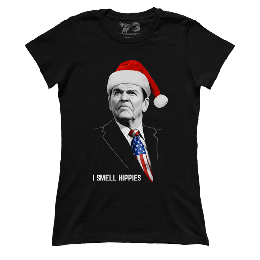 T-shirt Premium Ladies Tee / Black / XS I Smell Hippies Christmas (Ladies)