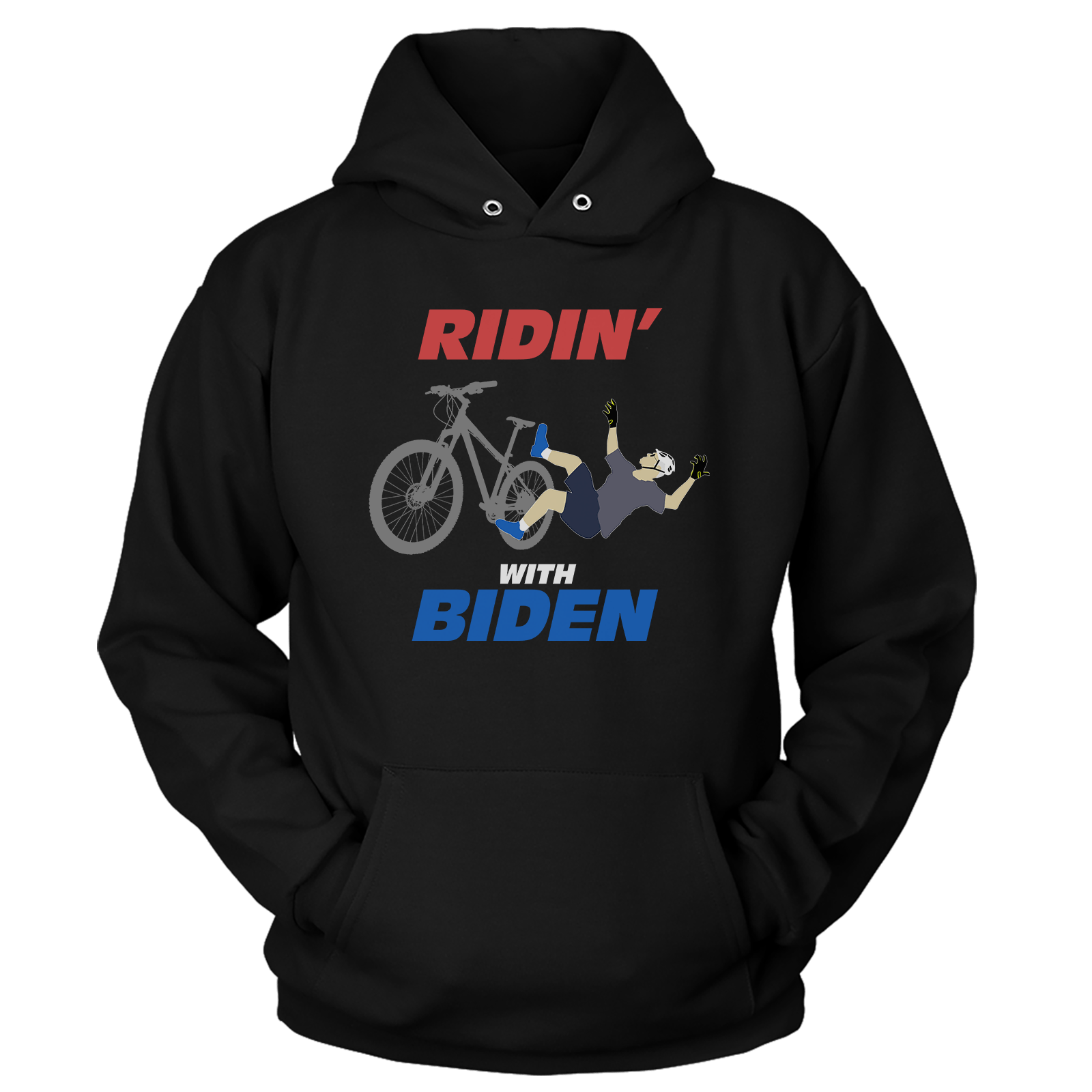 T-shirt Unisex Hoodie / Black / S Ridin' with Biden