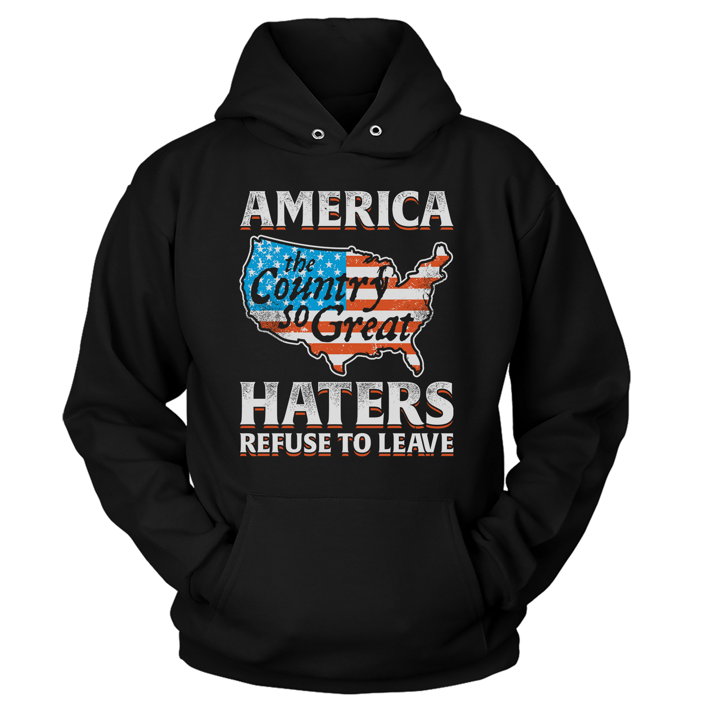 T-shirt Unisex Hoodie / Black / S America - The Country So Great