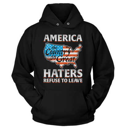 T-shirt Unisex Hoodie / Black / S America - The Country So Great