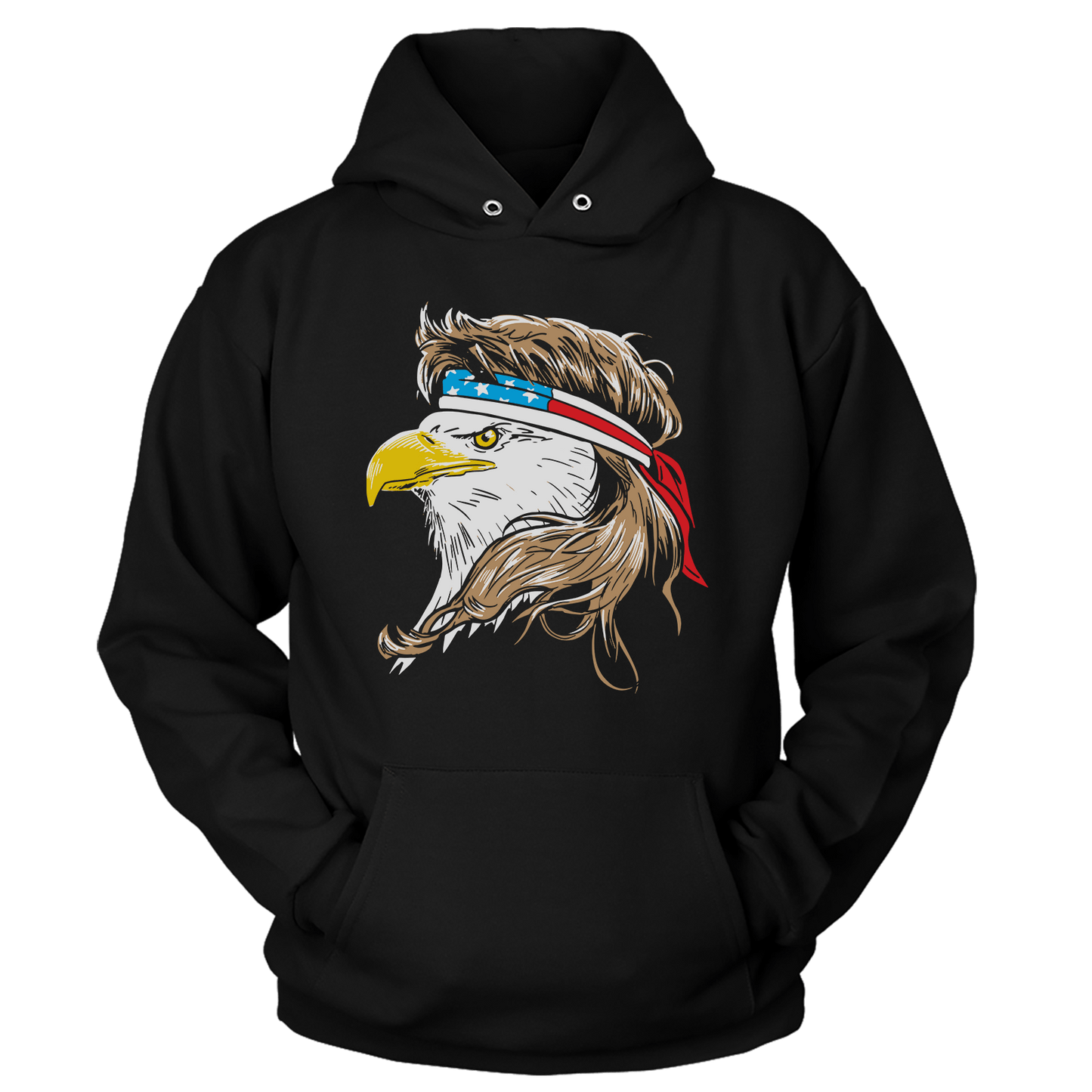 T-shirt Premium Soft Hoodie / Black / XS Merican Eagle (Ladies)