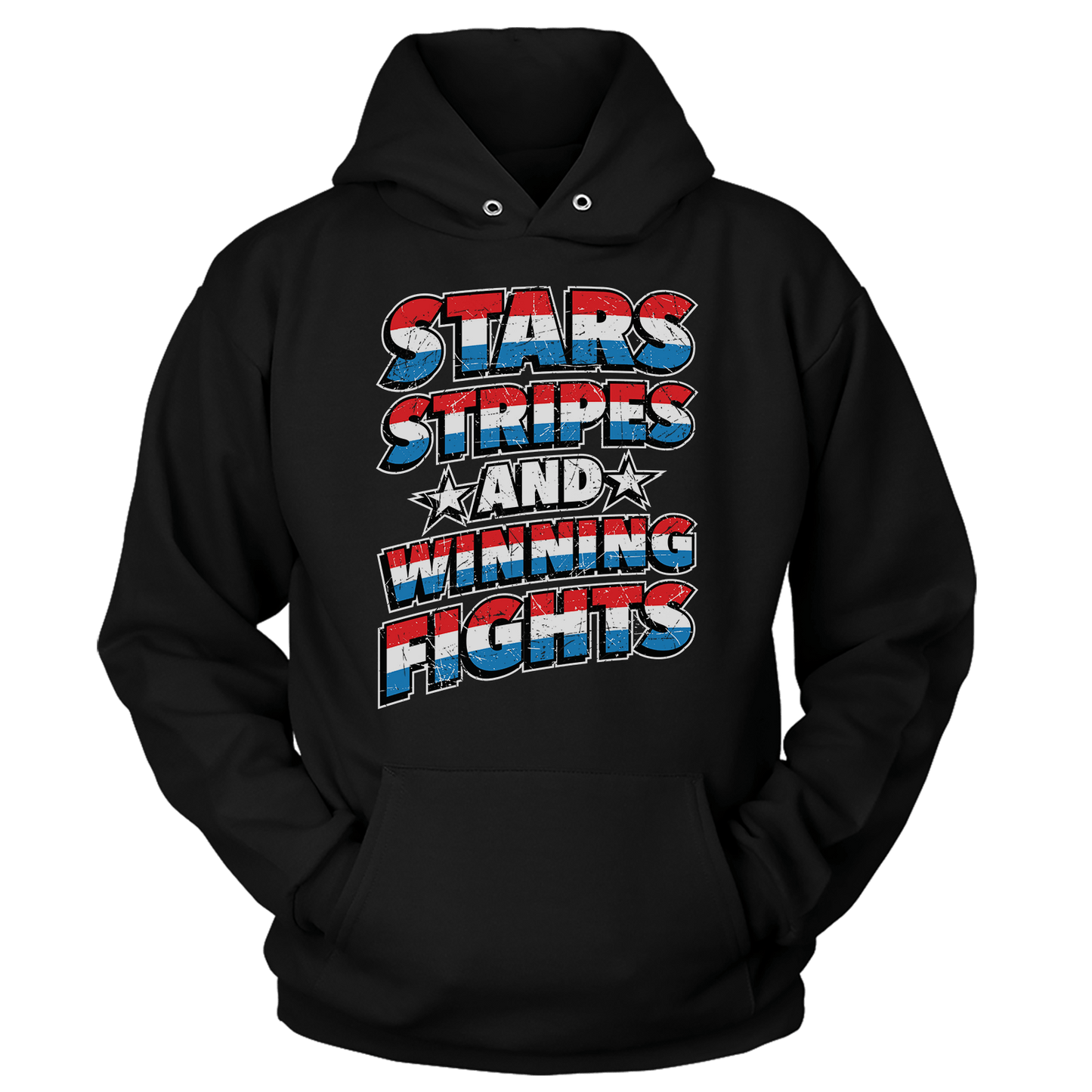 T-shirt Stars Stripes and Winning Fights (Ladies)