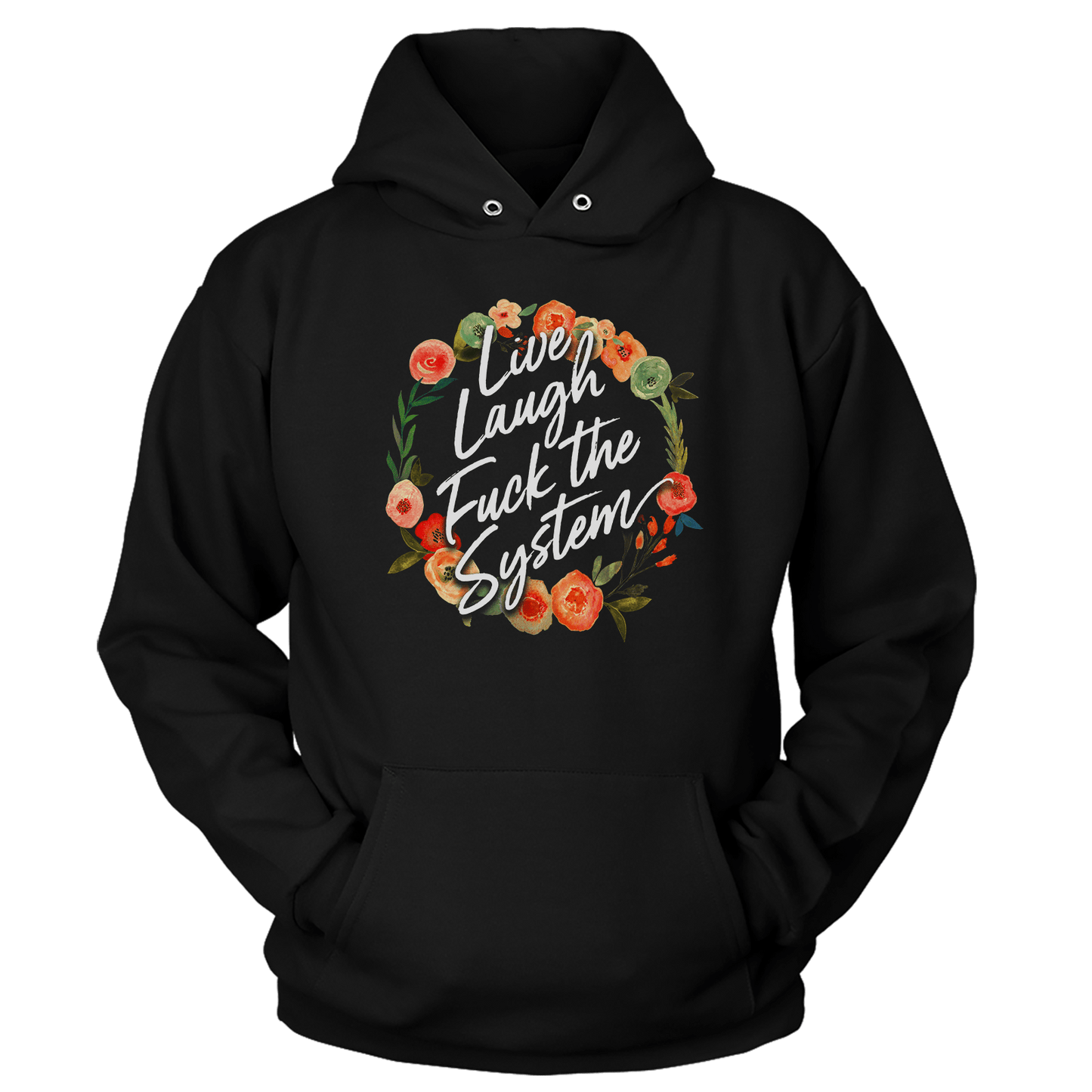 T-shirt Premium Soft Hoodie / Black / XS Live Laugh (Ladies)