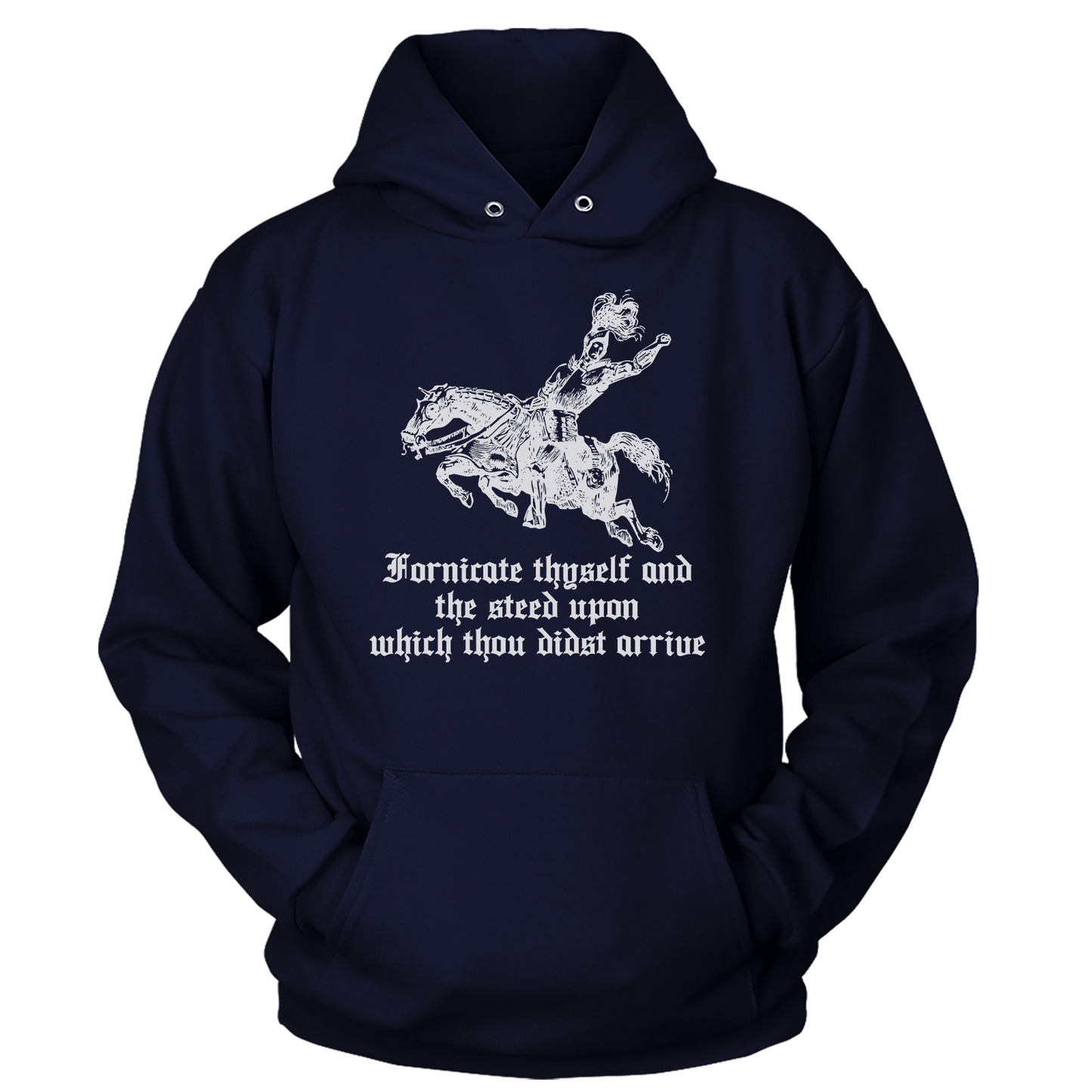 T-shirt Unisex Hoodie / Navy / S Fornicate Thyself
