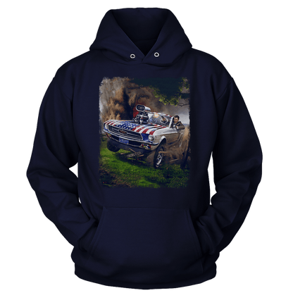 T-shirt Unisex Hoodie / Navy / S Reagan Stang