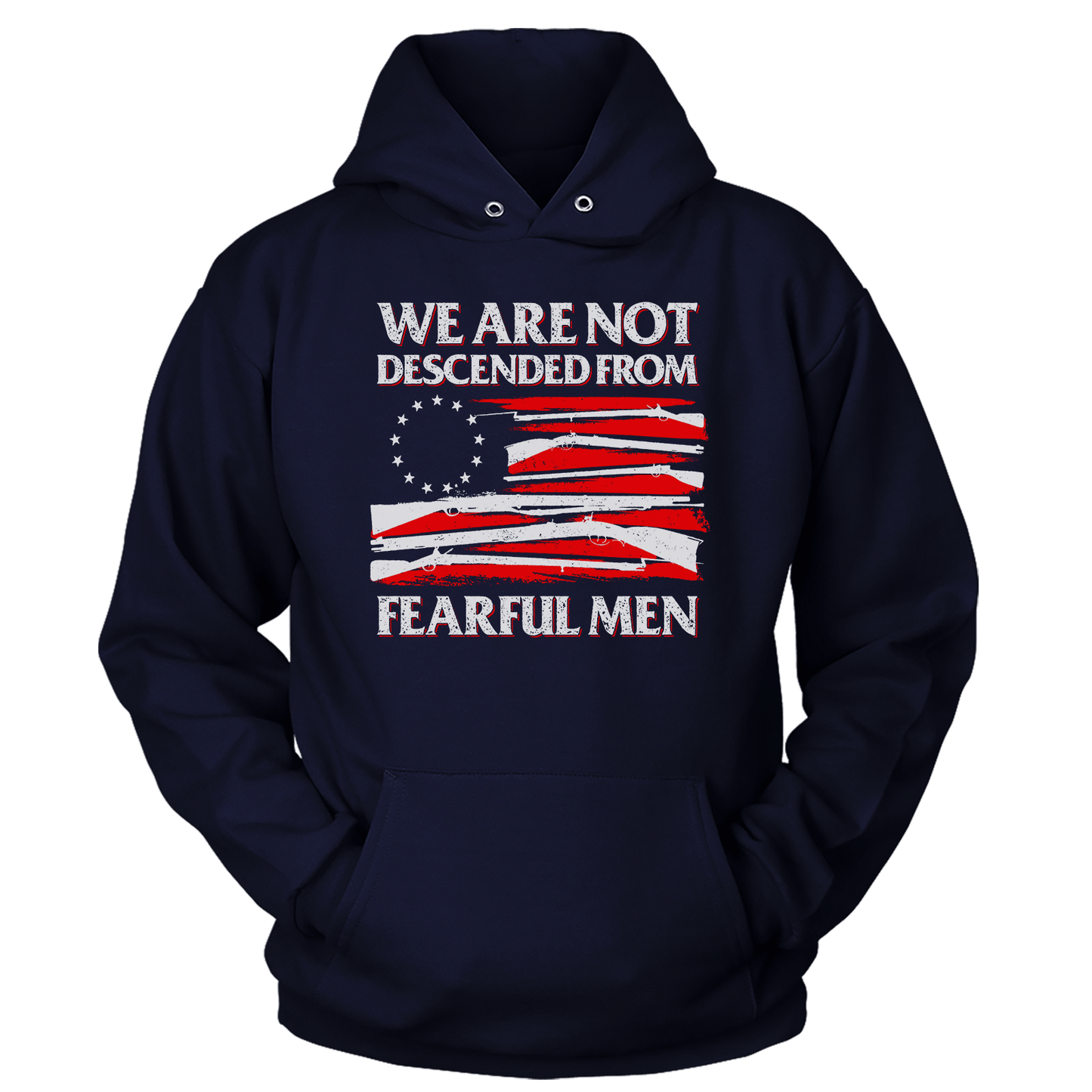 T-shirt Premium Soft Hoodie / True Navy / XS Not Descended From Fearful Men (Ladies)