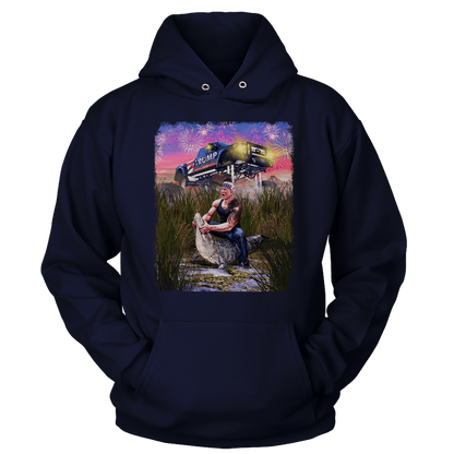 T-shirt Unisex Hoodie / Navy / S Trump Gator Wrestling