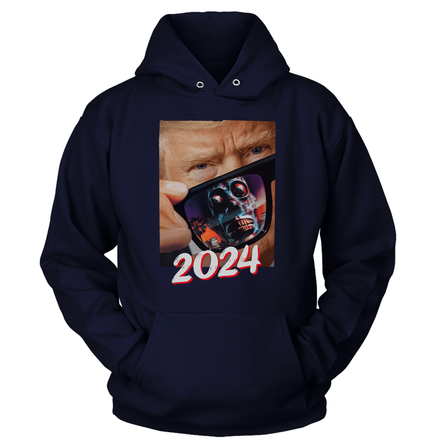 T-shirt Unisex Hoodie / Navy / S Trump 2024 They Live
