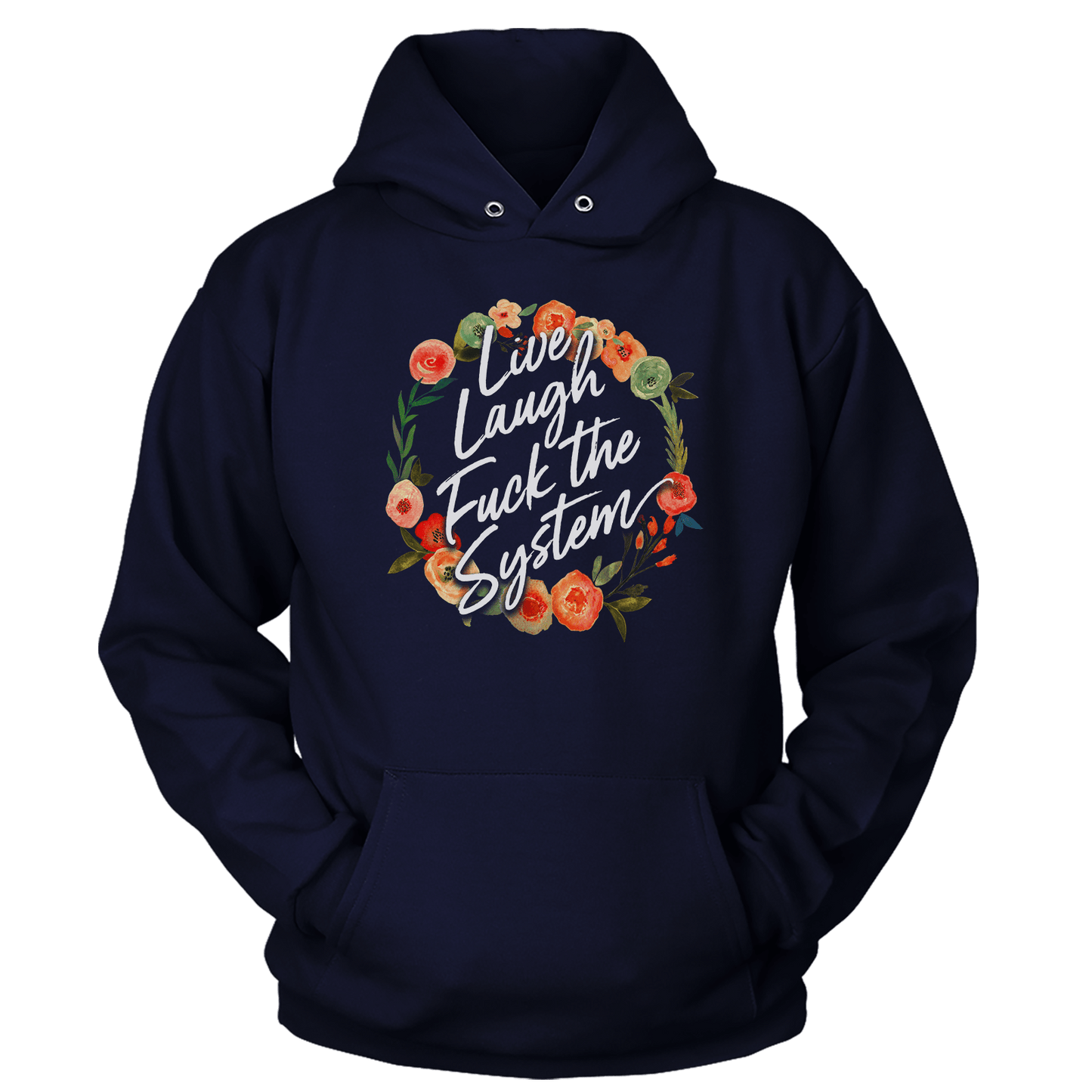 T-shirt Premium Soft Hoodie / True Navy / XS Live Laugh (Ladies)
