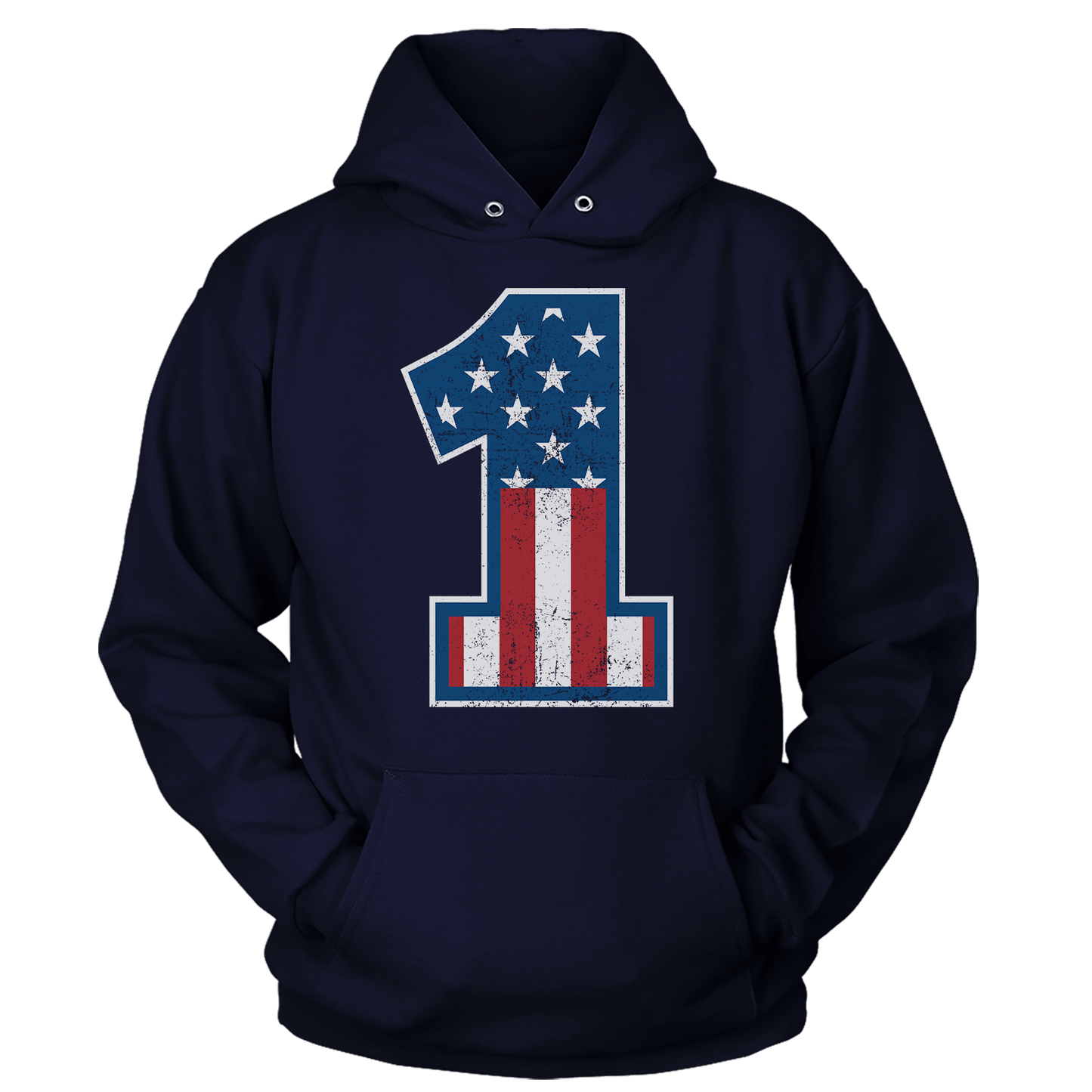 T-shirt Premium Soft Hoodie / True Navy / XS Number 1 Flag (Ladies)