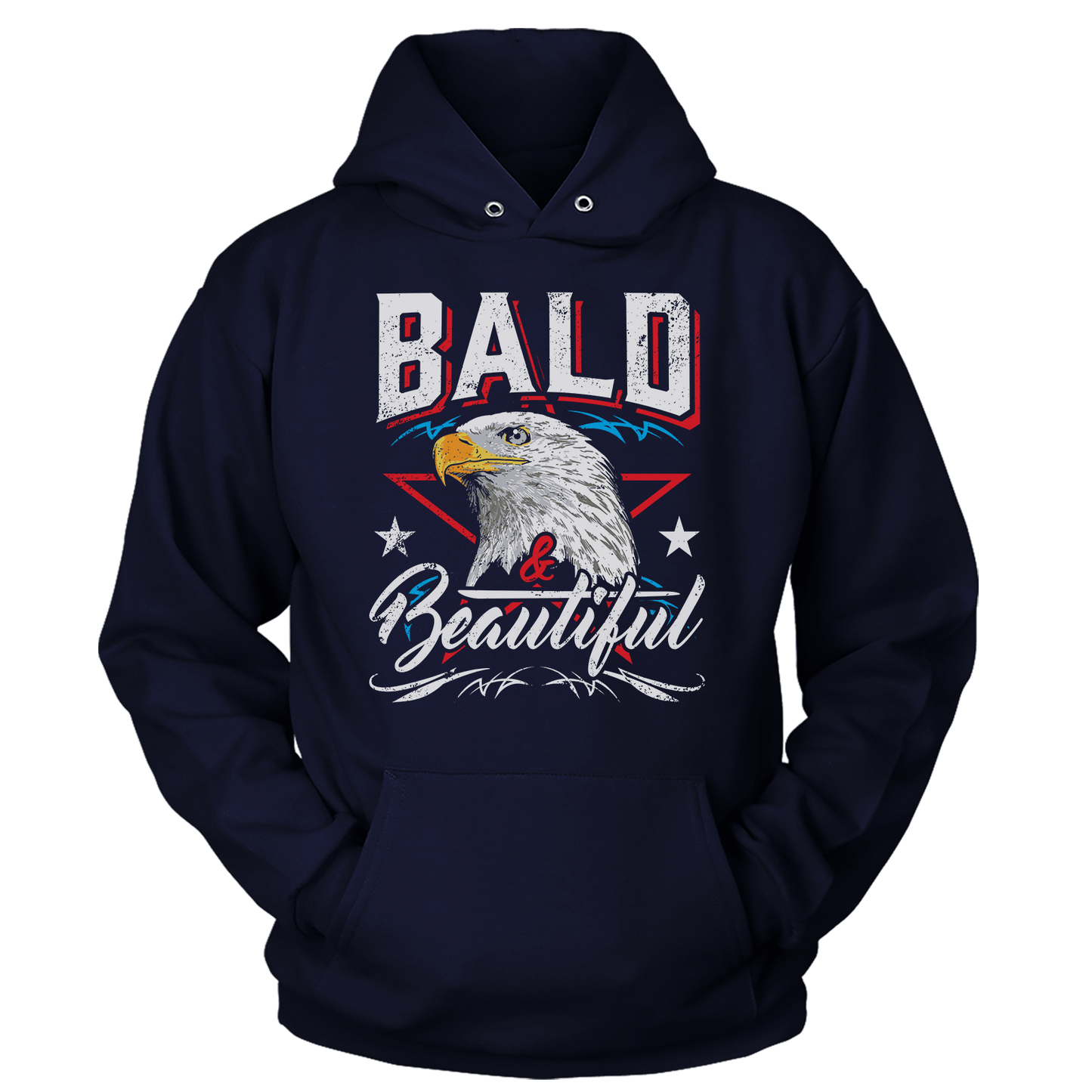 T-shirt Premium Soft Hoodie / True Navy / XS Bald and Beautiful (Ladies)