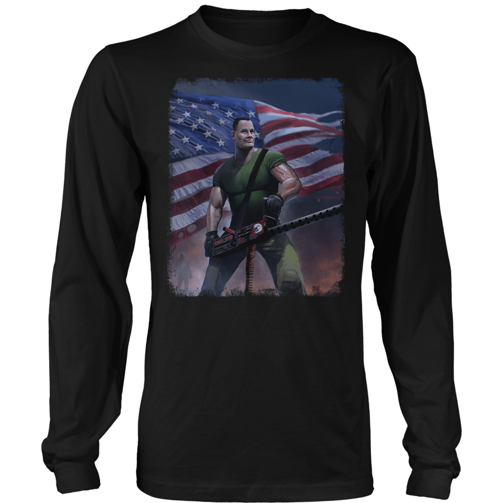 Apparel Mens Long Sleeve / Black / S Chesty Puller Frozen Chosin' Zoom 2