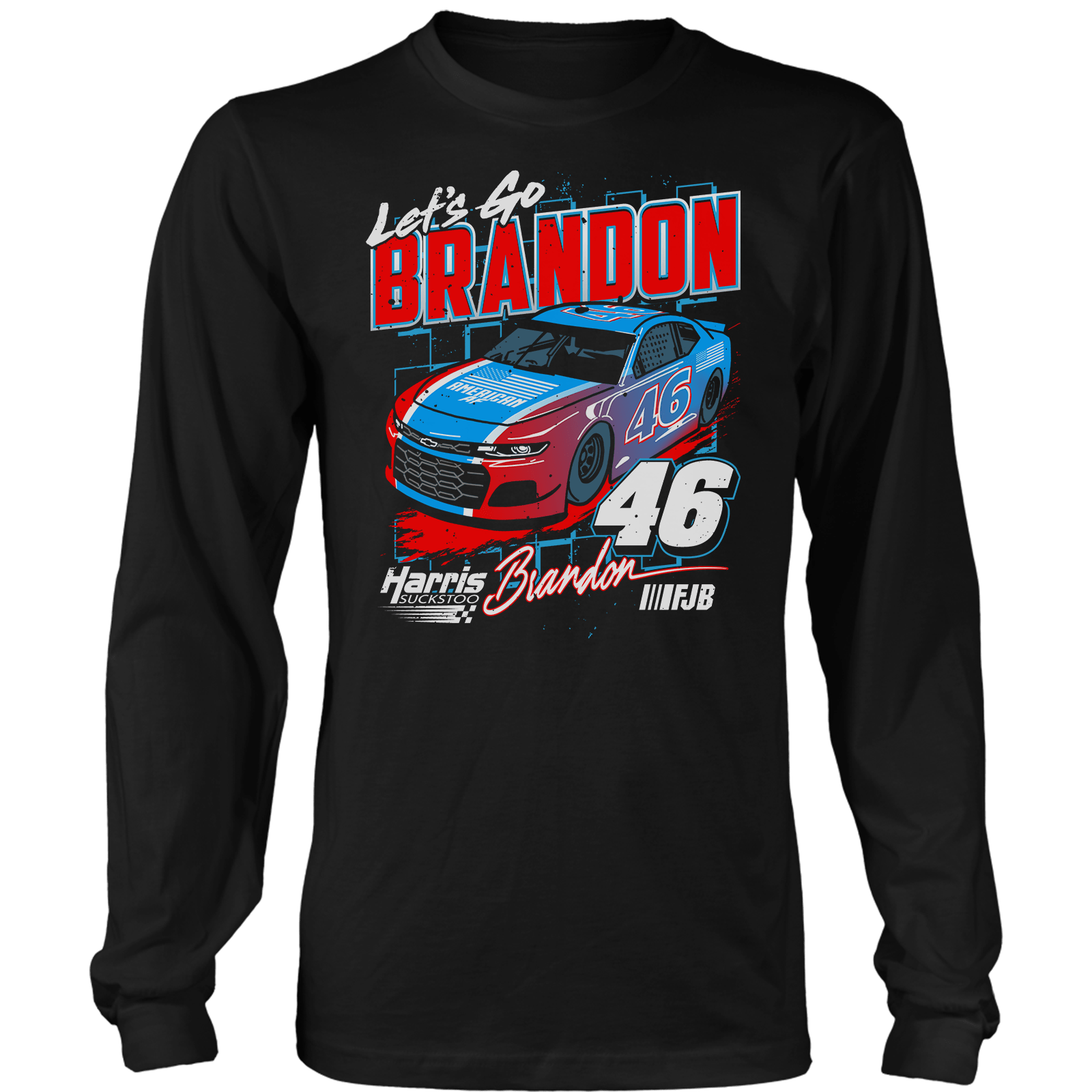 T-shirt Mens Long Sleeve / Black / S Let's Go Brandon V2