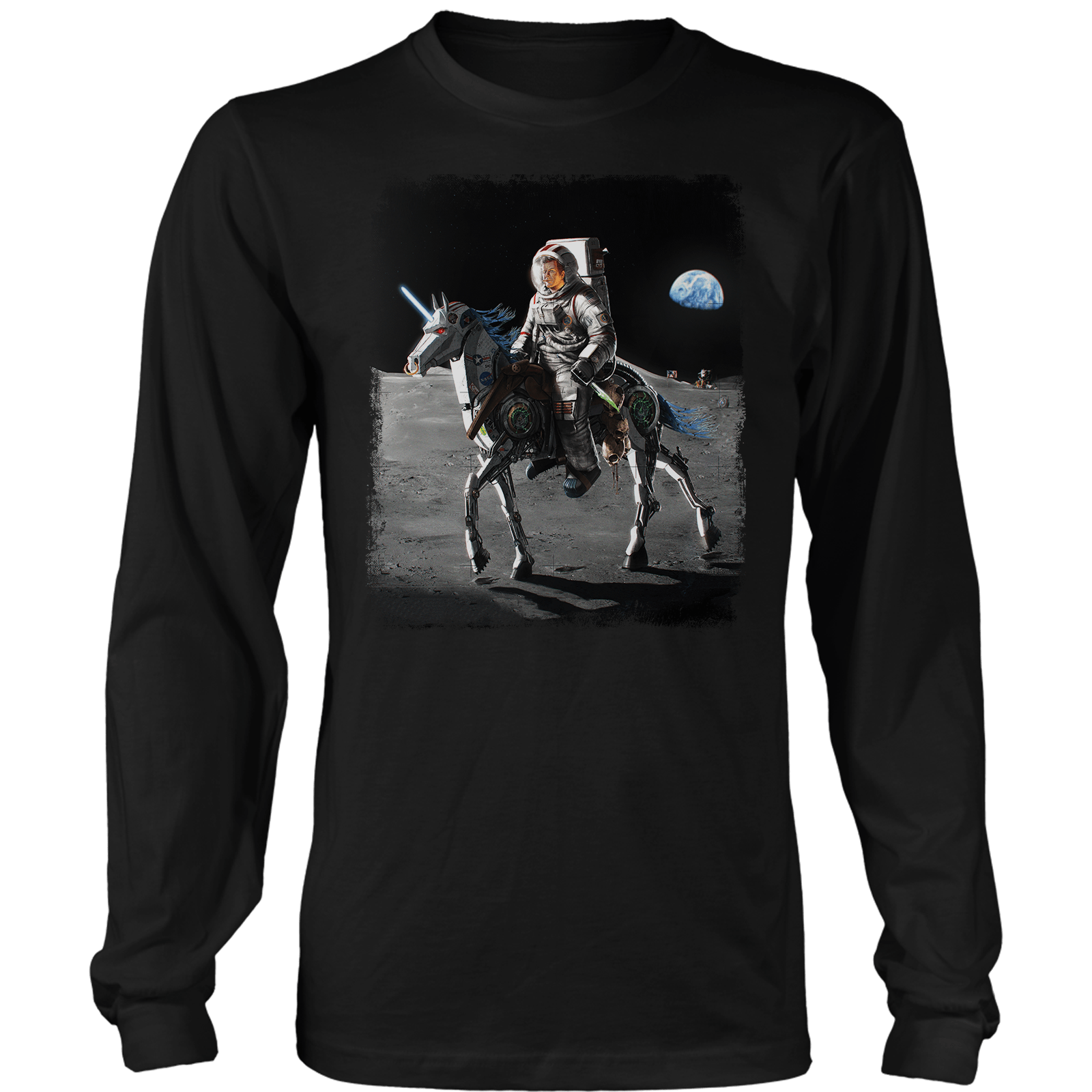 Apparel Mens Long Sleeve / Black / S JFK Alien Hunter