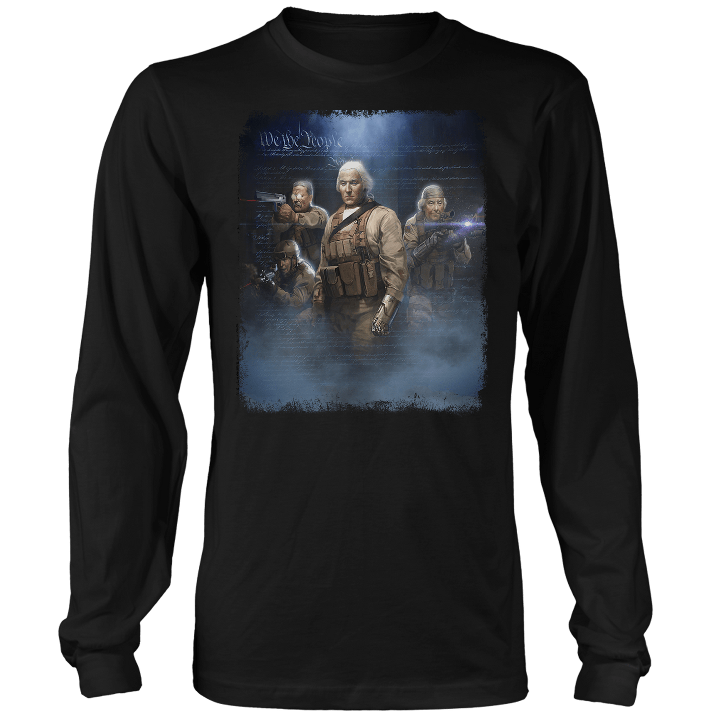 T-shirt Mens Long Sleeve / Black / S Seal Team 1776