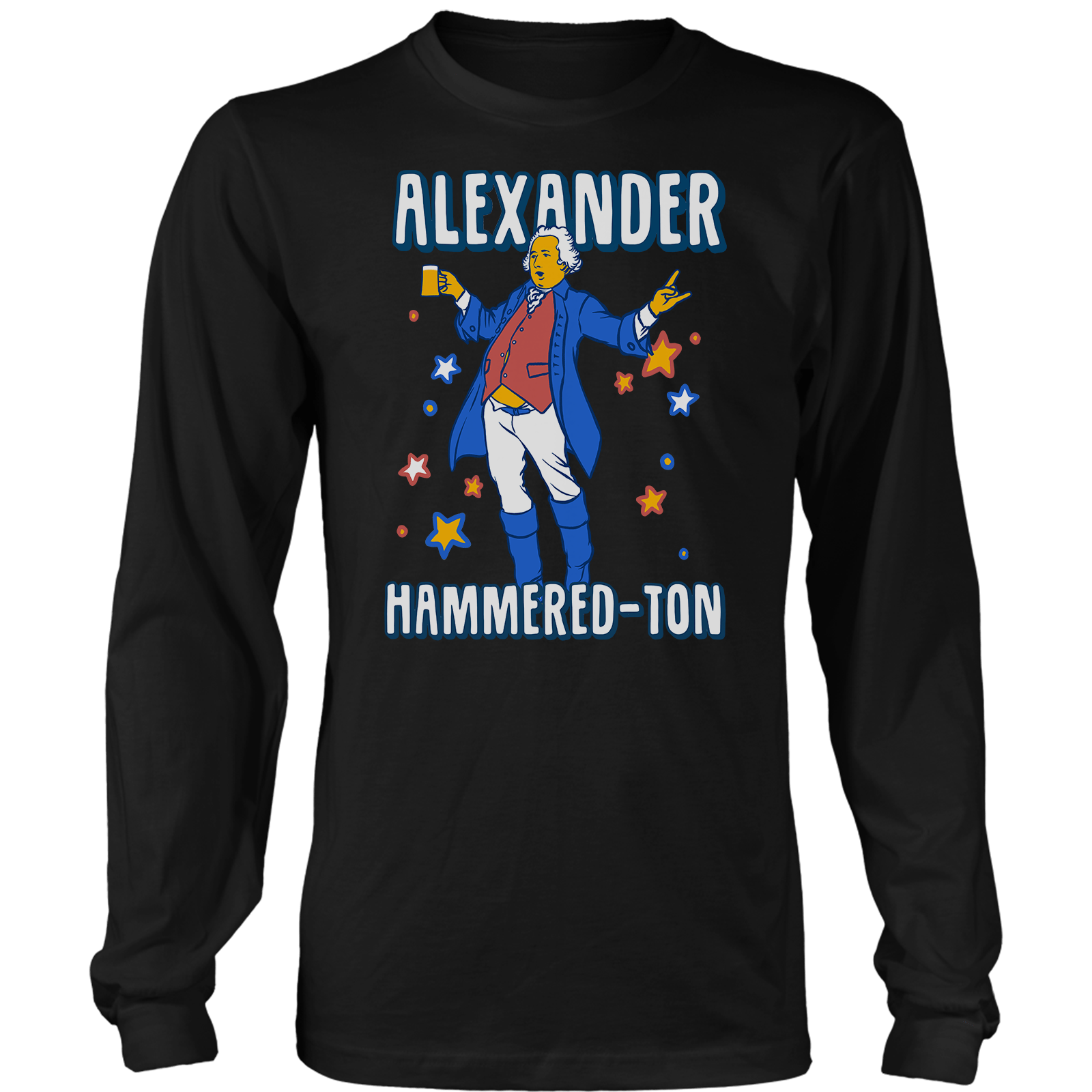 T-shirt Mens Long Sleeve / Black / S Let's Get Alexander Hammered-Ton