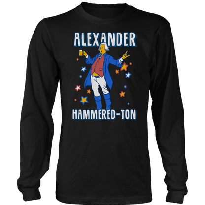 T-shirt Mens Long Sleeve / Black / S Let's Get Alexander Hammered-Ton