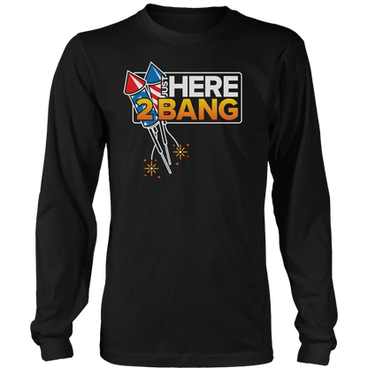 Apparel Mens Long Sleeve / Black / S Here 2 Bang