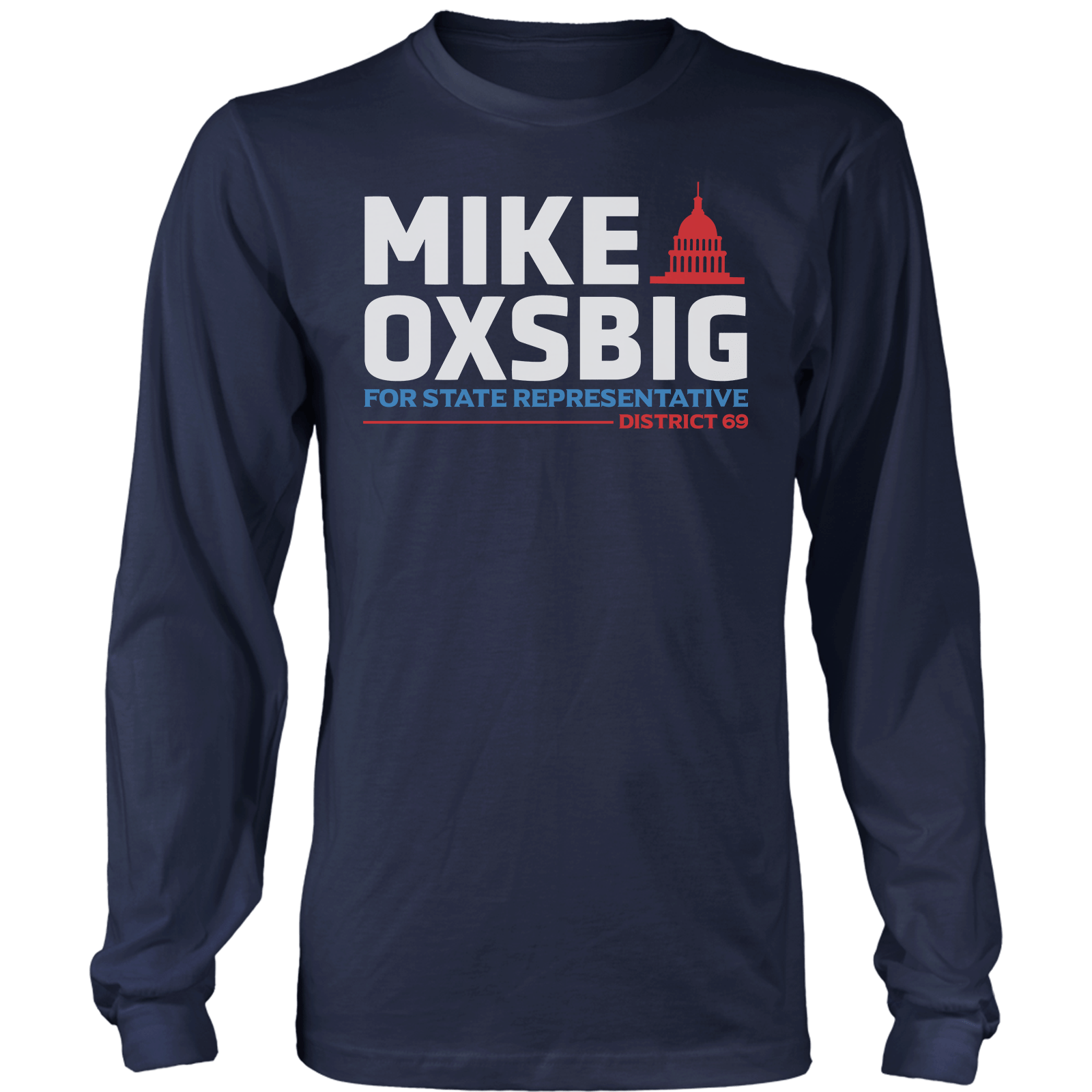 T-shirt Mens Long Sleeve / Midnight Navy / S Mike Oxsbig