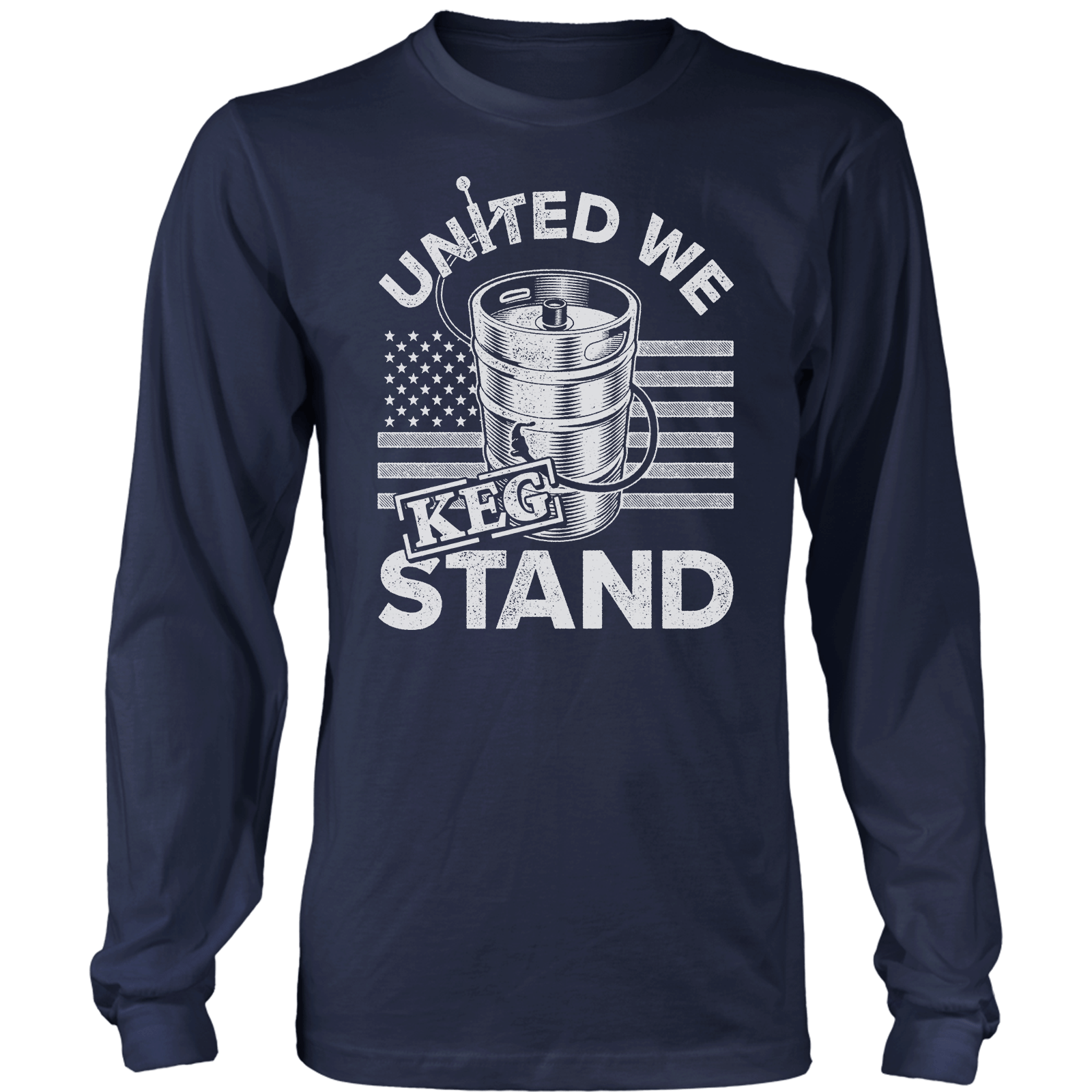 Apparel Mens Long Sleeve / Midnight Navy / S United We Keg