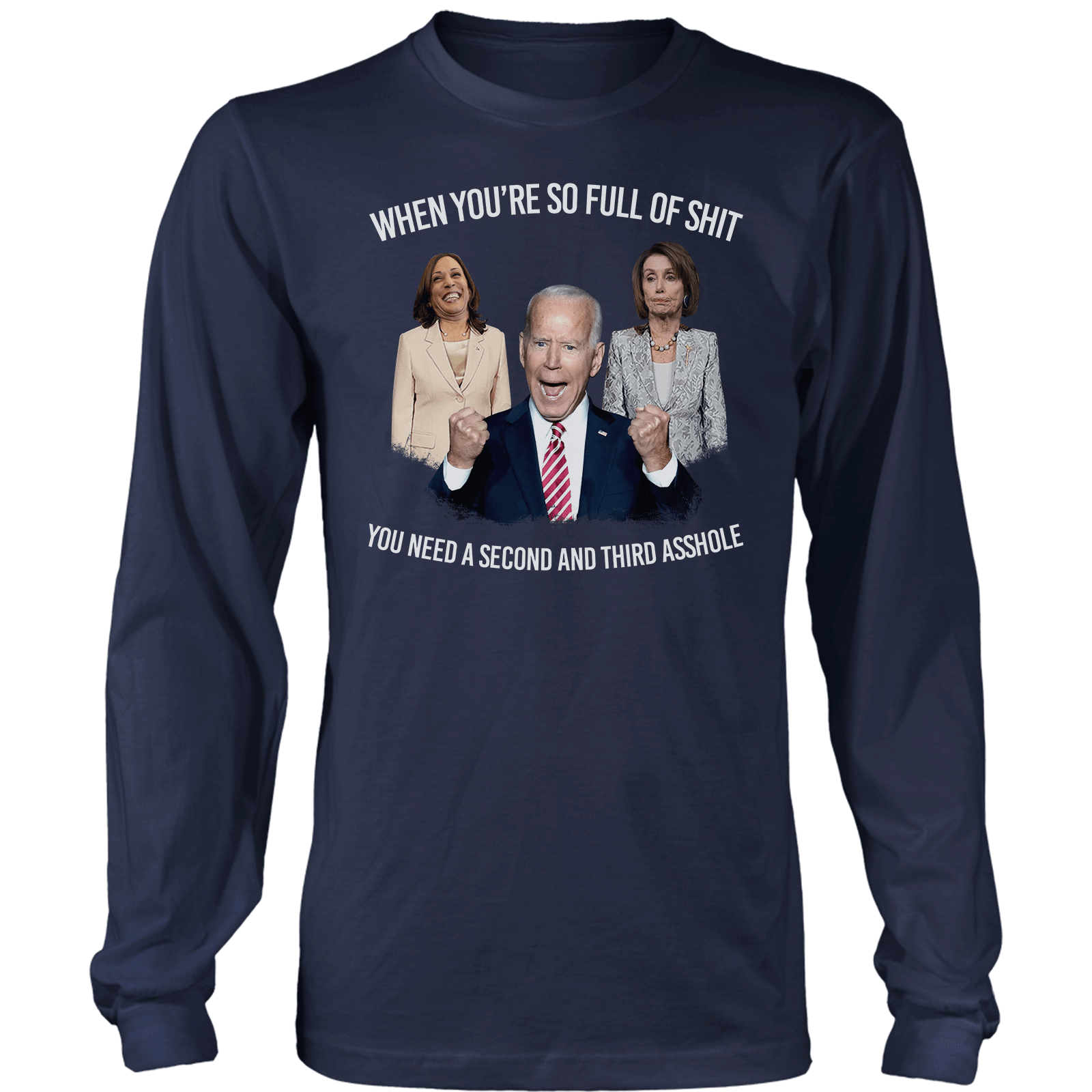 T-shirt Mens Long Sleeve / Midnight Navy / S You Need A Second And Third
