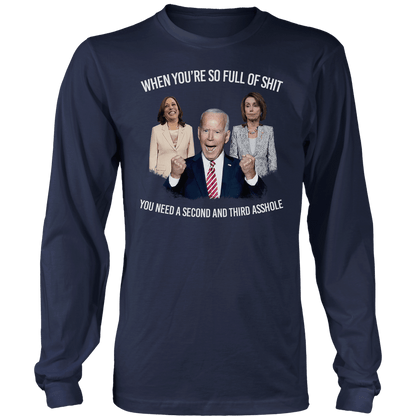 T-shirt Mens Long Sleeve / Midnight Navy / S You Need A Second And Third