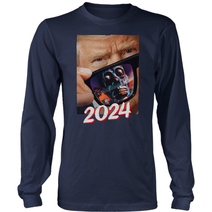 T-shirt Mens Long Sleeve / Midnight Navy / S Trump 2024 They Live