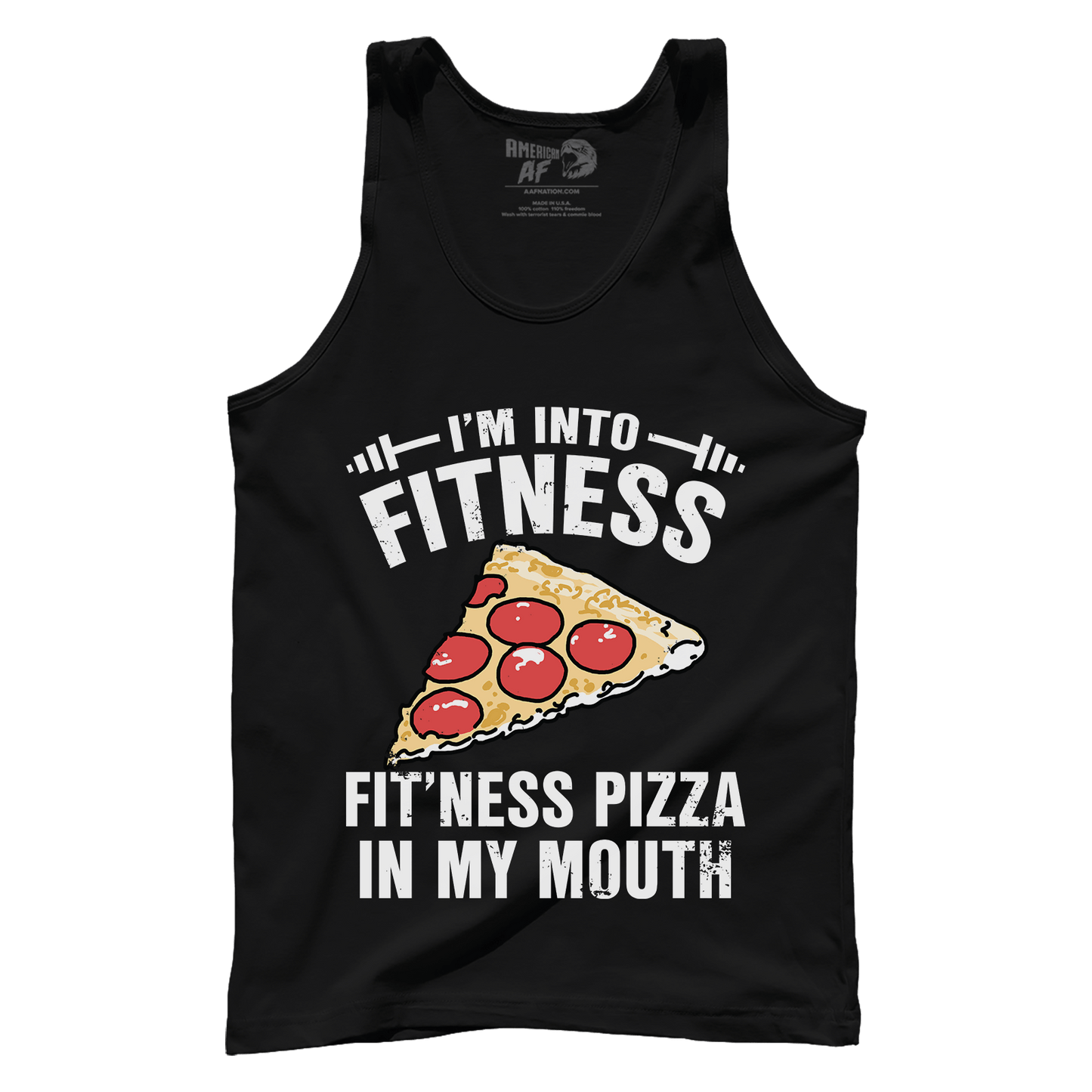 T-shirt Premium Mens Tank / Black / XS Fitness Pizza