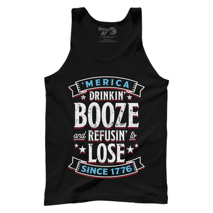 T-shirt Premium Mens Tank / Black / XS Booze Refuse Lose