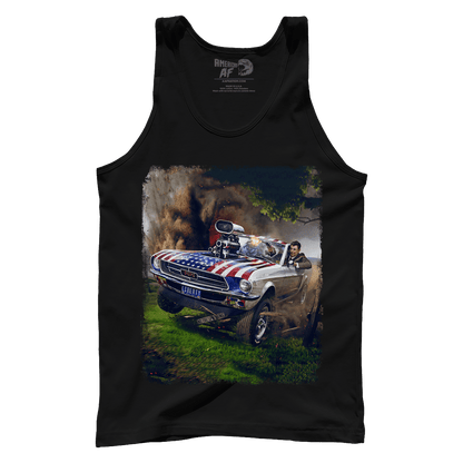 T-shirt Premium Mens Tank / Black / XS Reagan Stang