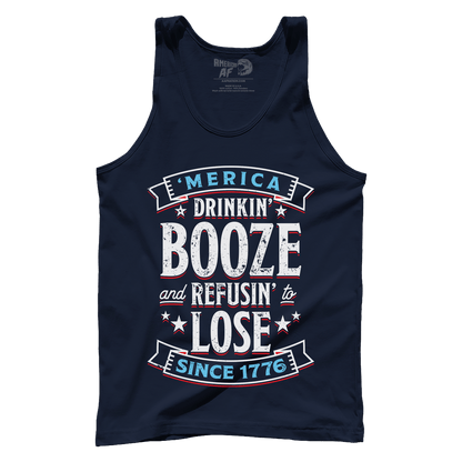 T-shirt Premium Mens Tank / Navy / XS Booze Refuse Lose