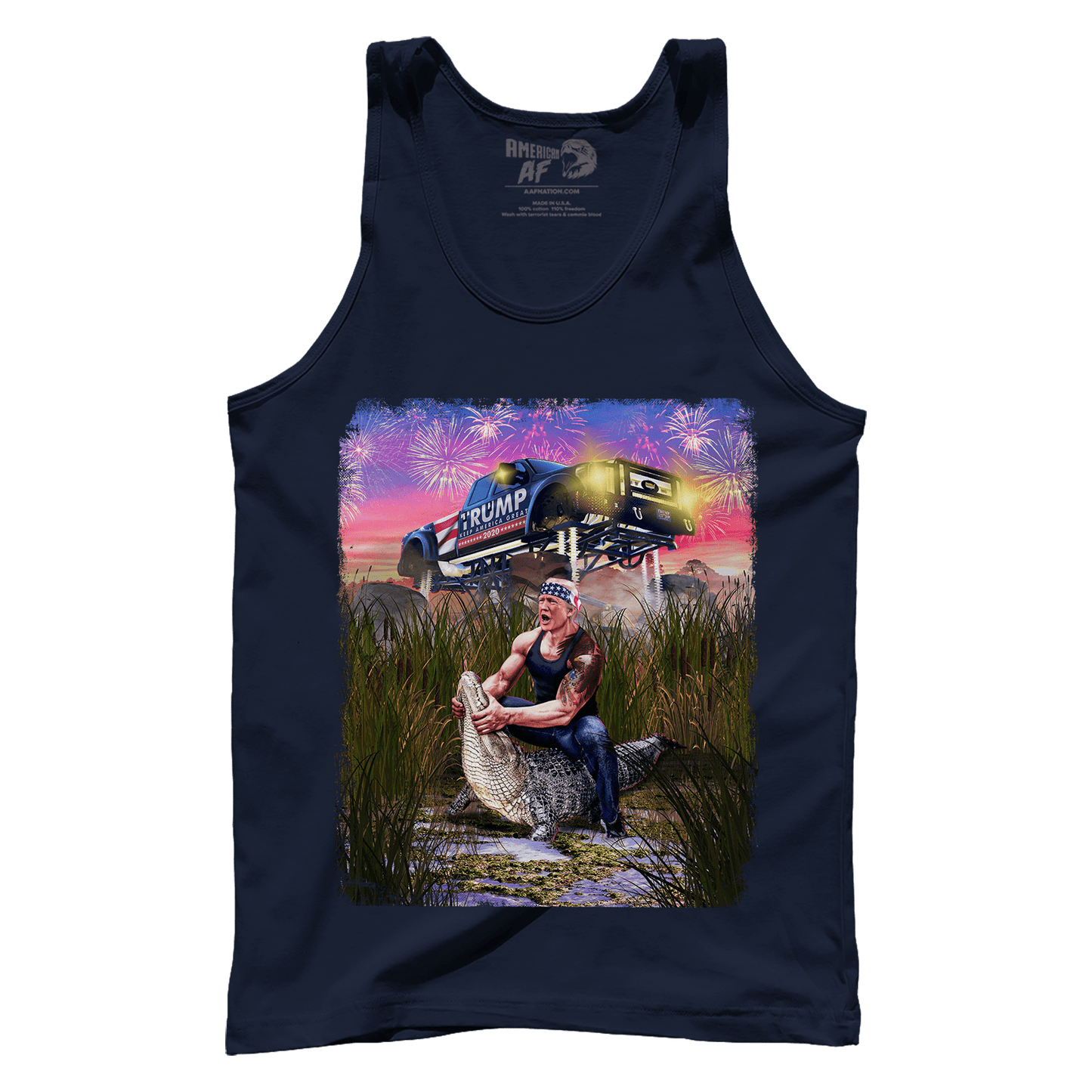 T-shirt Premium Mens Tank / Navy / XS Trump Gator Wrestling