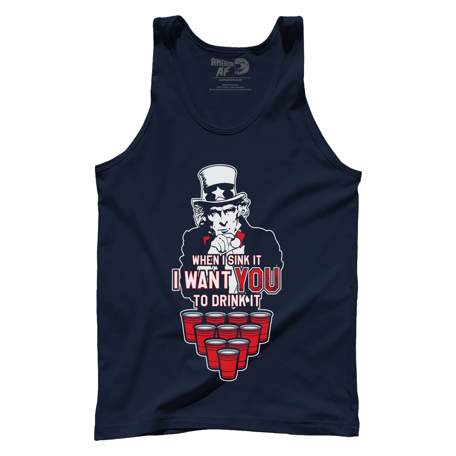 T-shirt Premium Mens Tank / Navy / XS I Want YOU to Drink It