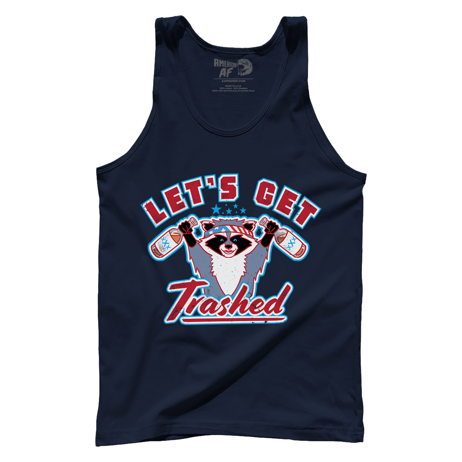 Apparel Premium Mens Tank / Navy / XS Let's Get Trashed