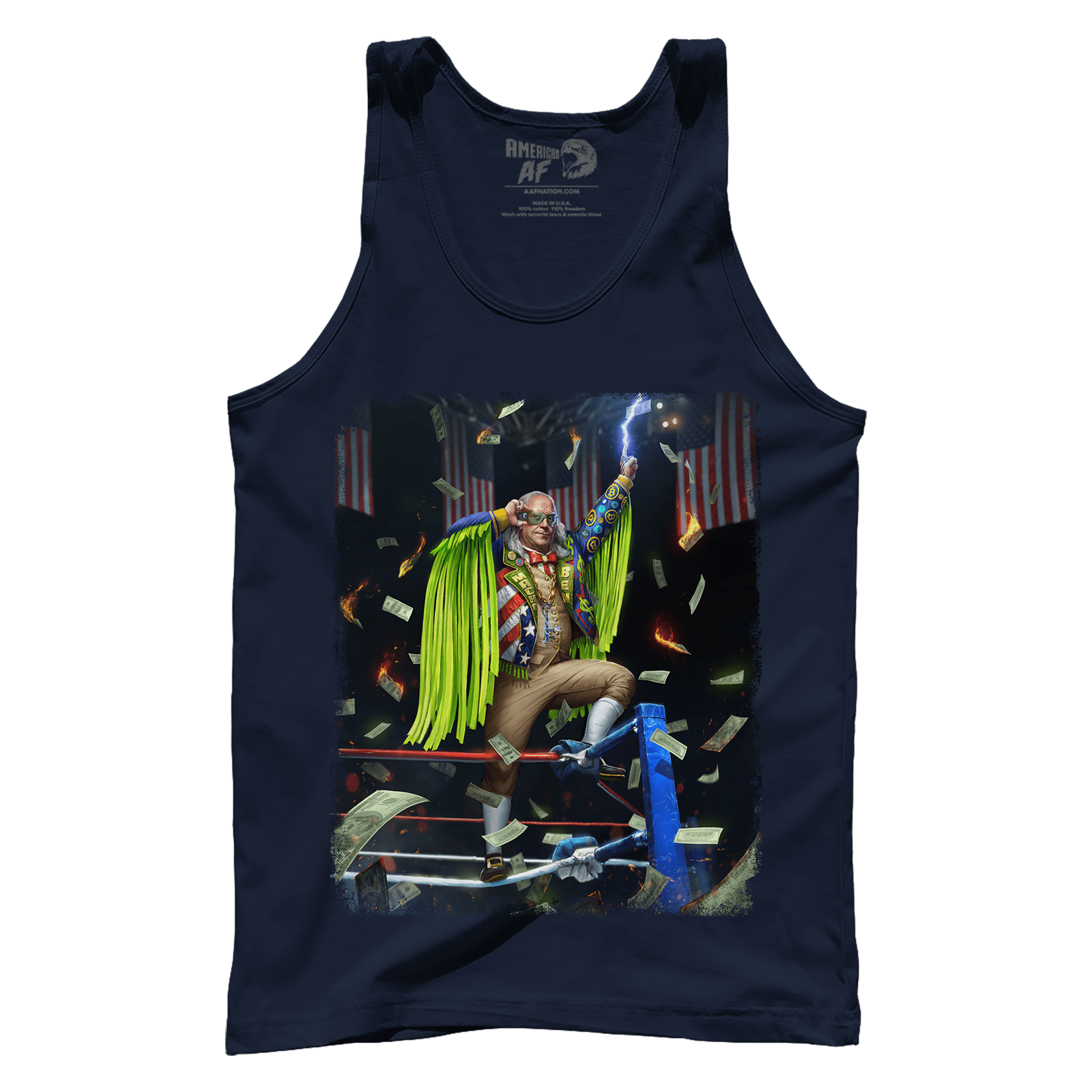 Apparel Premium Mens Tank / Navy / XS Benny F Wrestler