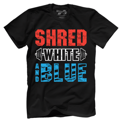Apparel Premium Mens Shirt / Black / XS Shred White And Blue