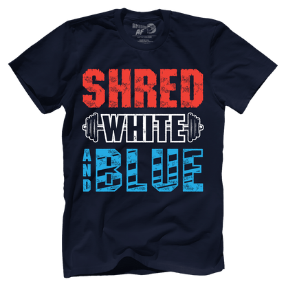 Apparel Premium Mens Shirt / Midnight Navy / XS Shred White And Blue