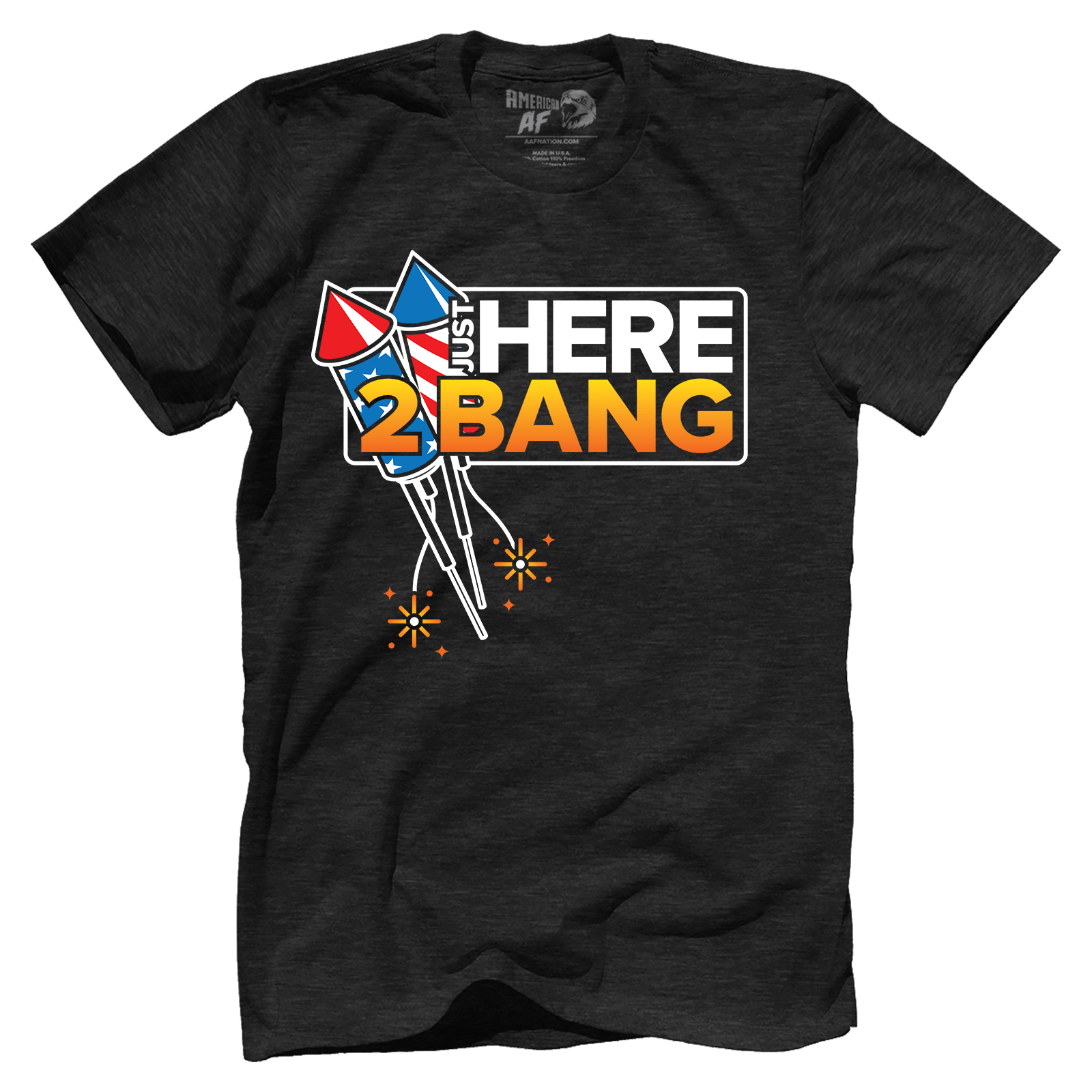 Apparel Premium Mens Triblend Shirt / Vintage Black / S Here 2 Bang