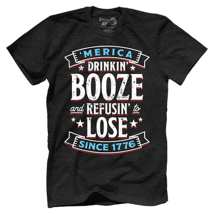 T-shirt Premium Mens Triblend Shirt / Vintage Black / S Booze Refuse Lose
