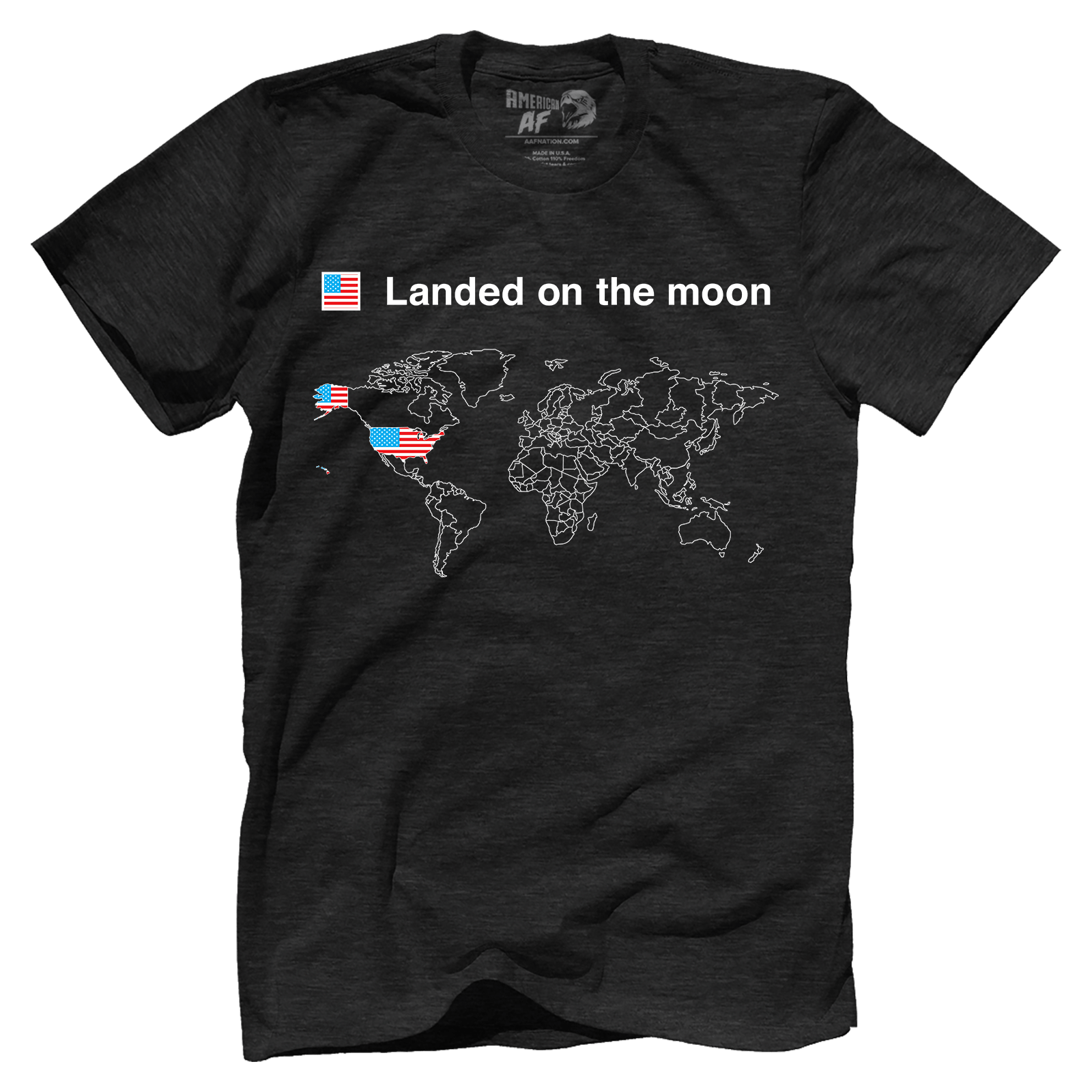 T-shirt Premium Mens Triblend Shirt / Vintage Black / S Moon Landers