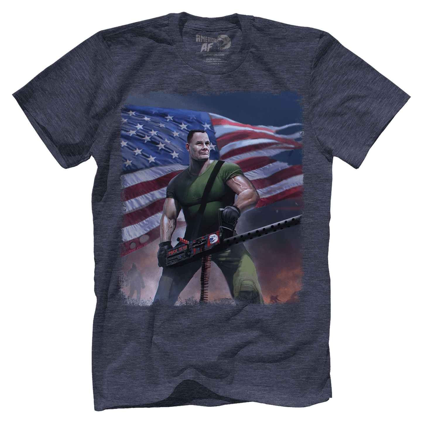 Apparel Premium Mens Triblend Shirt / Vintage Navy / S Chesty Puller Frozen Chosin' Zoom 2