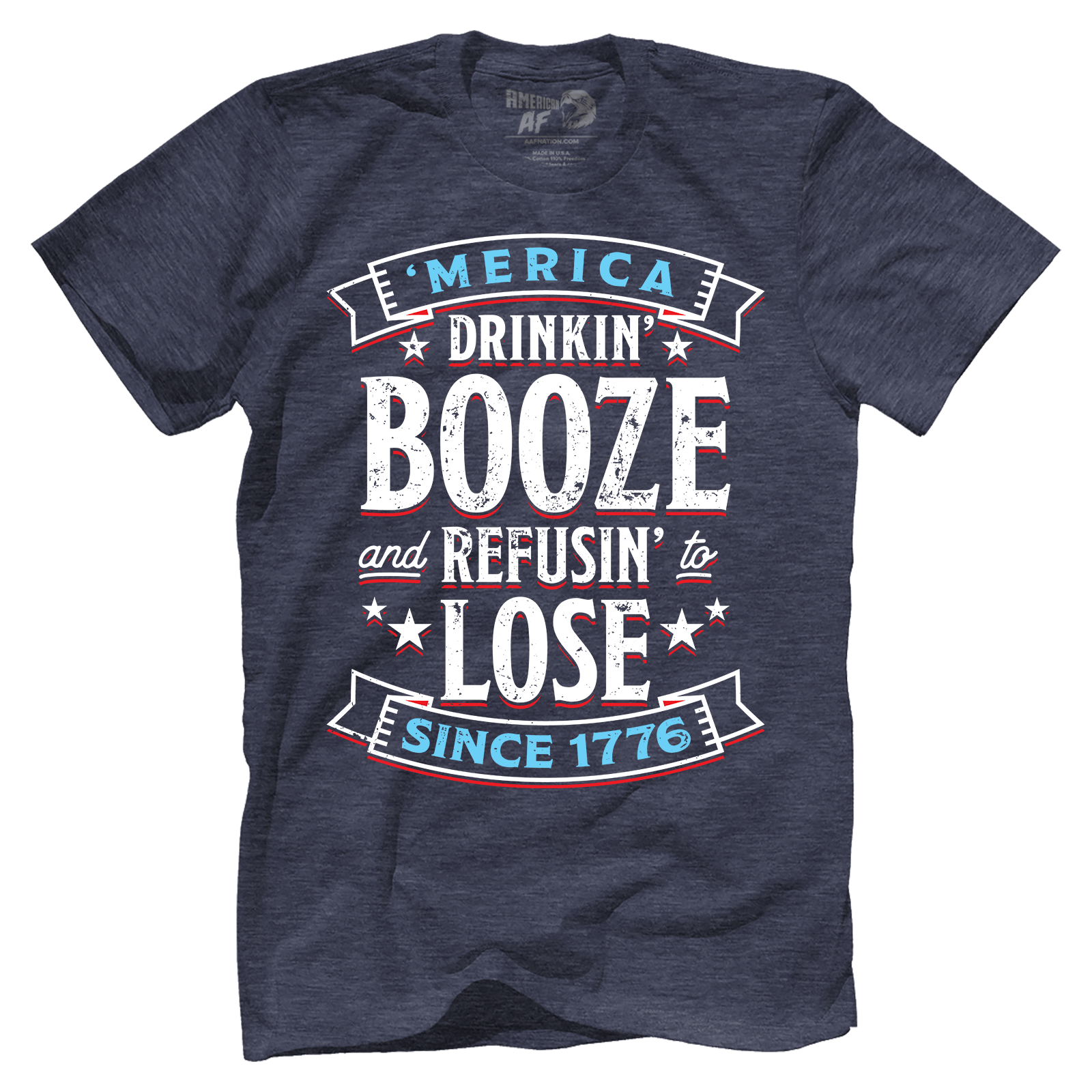 T-shirt Premium Mens Triblend Shirt / Vintage Navy / S Booze Refuse Lose