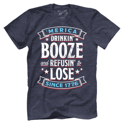 T-shirt Premium Mens Triblend Shirt / Vintage Navy / S Booze Refuse Lose