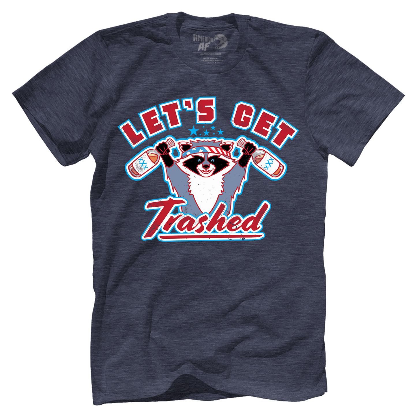 Apparel Premium Mens Triblend Shirt / Vintage Navy / S Let's Get Trashed