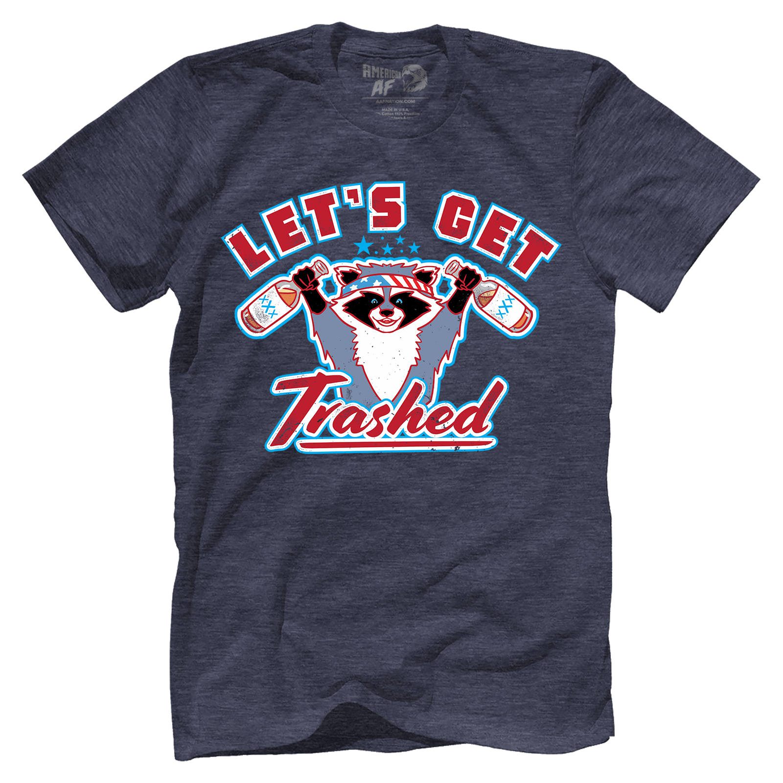 Apparel Premium Mens Triblend Shirt / Vintage Navy / S Let's Get Trashed