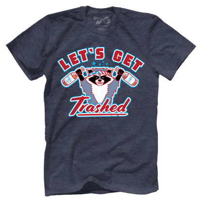 Apparel Premium Mens Triblend Shirt / Vintage Navy / S Let's Get Trashed
