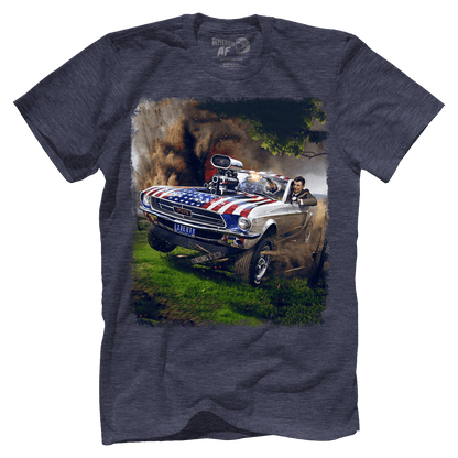 T-shirt Premium Mens Triblend Shirt / Vintage Navy / S Reagan Stang