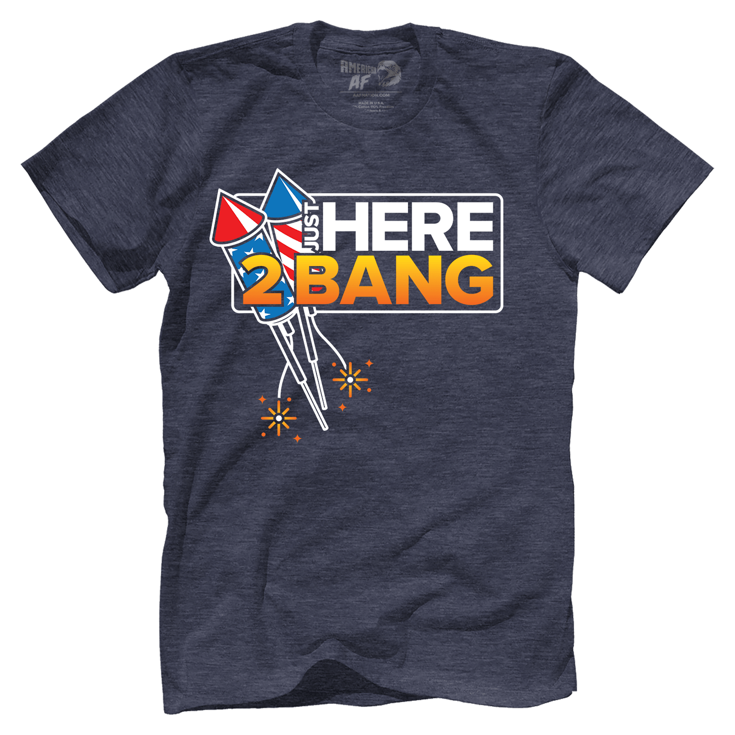 Apparel Premium Mens Triblend Shirt / Vintage Navy / S Here 2 Bang