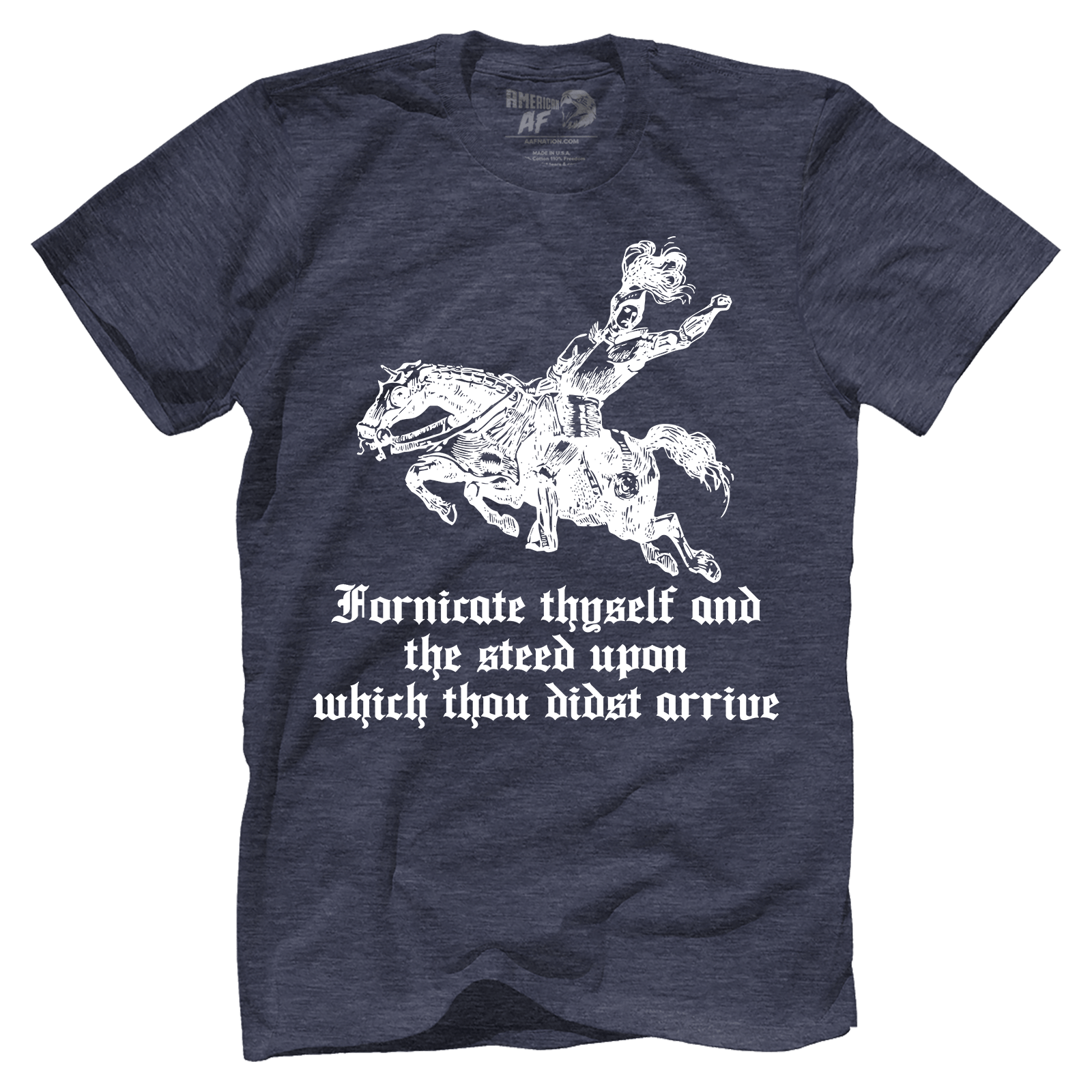 T-shirt Premium Mens Triblend Shirt / Vintage Navy / S Fornicate Thyself